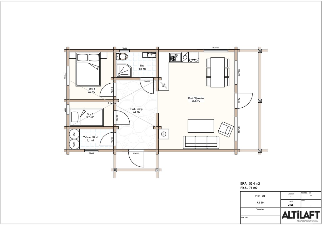 Plantegning 1 for Alti 50
