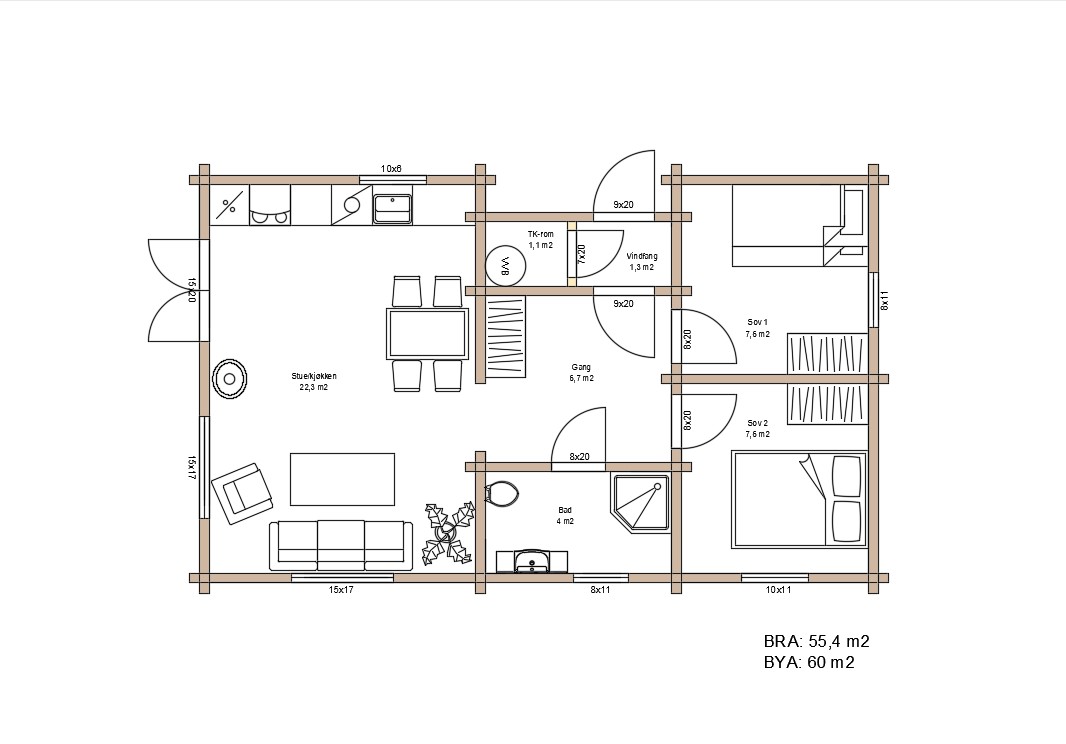 Plantegning 1 for Alti 45