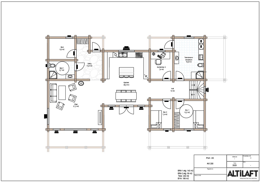 Plantegning 1 for Alti 200