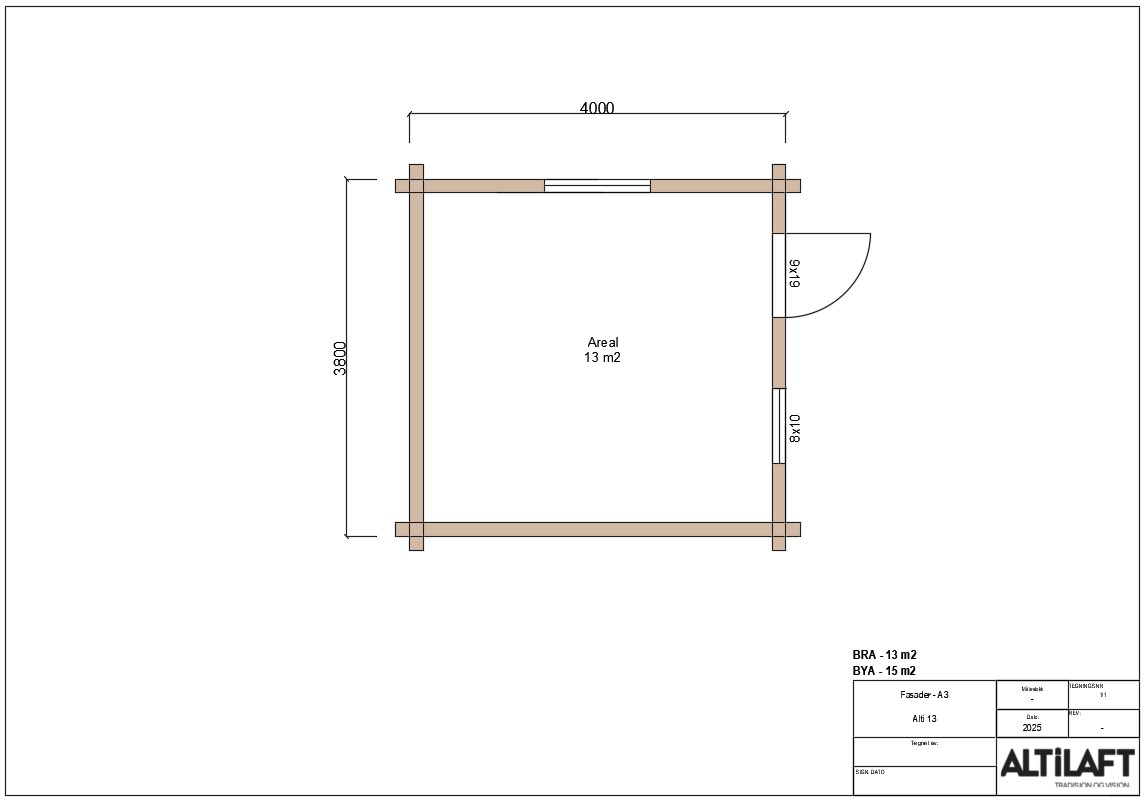 Plantegning 1 for Anneks - Alti 13